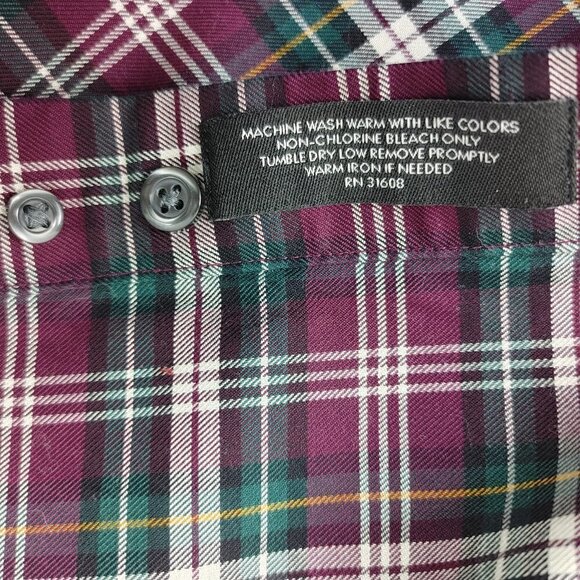 Jos A Bank Traveler's Collection Tailor Fit Multicolor Plaid Men's Shirt Size L - Picture 10 of 10